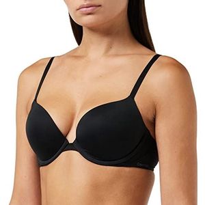 Calvin Klein Unisex plunge push-up beha, zwart, 75C