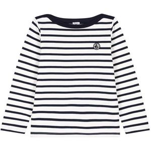 Petit Bateau Zeeman jongen, Marshmallow wit/rookblauw, 12 Jaren