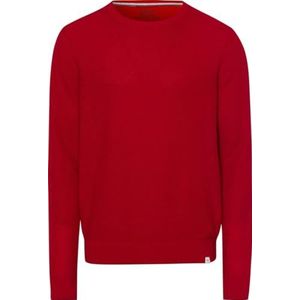 Style Rick Pullover in katoen/linnenmix, signal red, S