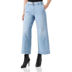 Pinko Peggy Flare Denim Blue Stretch Jeans Dames, Pjm_Wassen Helder Vintage, 24