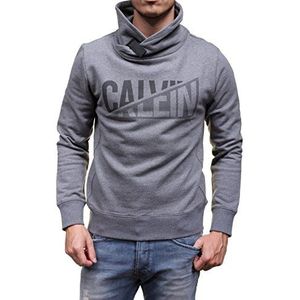 Calvin Klein Jeans Heren sweatshirt Josh fn hknit l/s, grijs (Mid Grey Heather 025), XXL