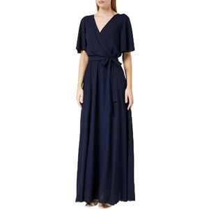 Gina Bacconi Maxi-jurk met cape mouw, marineblauw, M, marineblauw, M