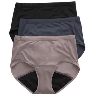 Hanes Damesslips (verpakking van 3), Beige, grijs en Zwart, 36