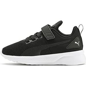 PUMA Flyer Runner V Ps uniseks-kind Hardloopschoenen, Black Puma Zwart Puma Wit 01, 35 EU