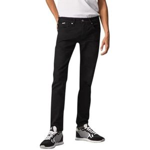Pepe Jeans Hatch Jeans voor heren, slim fit, zwart (denim-s92), 32W / 34L
