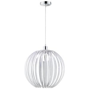 Trio Leuchten Hanglamp in chroom, acryl staven transparant, exclusief 1x E27 maximaal 60W, ø 40 cm, hoogte: 150 cm 304100100