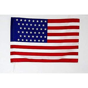 Verenigde Staten Vlag 1890-1891 43 sterren 150x90cm - Antieke Amerikaanse vlag 90 x 150 cm Stafhoes - AZ VLAG