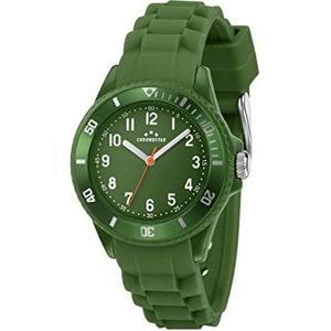 Chronostar Dames analoog quartz horloge met siliconen band 8033288896227, Groen, 35mm, riem