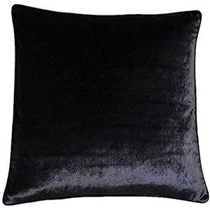 Paoletti Luxe Velvet 55X55 FEATHCUSH BLAC, polyester, zwart, 55x55cm