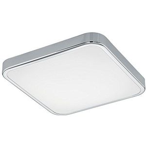 EGLO LED badkamer plafondlamp Manilva 1, 1 lamp plafondlamp, materiaal: staal en kunststof, kleur: chroom, wit