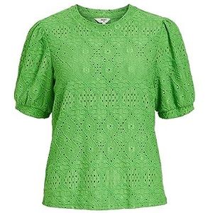Object Objfeodora S/S Top Noos T-shirt voor dames, Vibrant Green, L