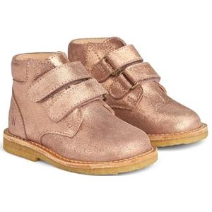 Wheat Unisex kinderschoenen fietsen winterschoen klittenband glanzend baby 100% leer ademend loopschoen, 2026 Rose, 24 EU