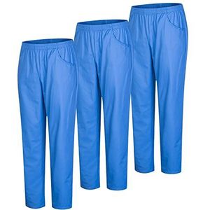 MISEMIYA - Set van 3 - Uniformen Medische Scrub Broek Unisex - Ziekenhuis Uniform Broek - Ref.8312, Lichtblauw 21, 3XL