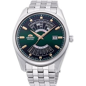 Orient Multi Year Calendar Herenhorloge, automatisch, met hand opwinden, mechanisch, casual, groen staal, casual