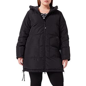 VERO MODA Vrouwelijke jas capuchon buffer, zwart, XL