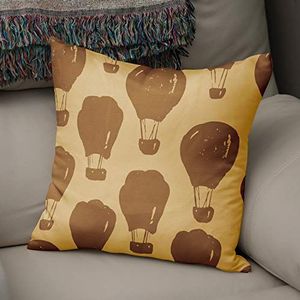 BonaMaison Decoratieve Kussensloop, Bruine tinten Kussenhoezen Bank, Zitkussen, Decoratieve Kussenhoesjes, Kussensloop; Sofa, Slaapkamer, Kantoor, Auto 43x43 Cm - Ontworpen en Vervaardigd in Turkije