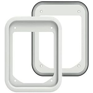 Cat Mate Kattenklepadapterkit voor UPVC/metalen deuren, eenvoudige montage, snelle installatie, duurzaam, handig - wit