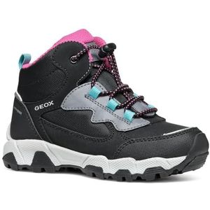 Geox J Magnetar G. B ABX Sneakers voor meisjes en jongens, Zwart, 25 EU