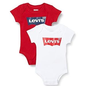Levi's Kids Batwing 2 stuks bodysuit uniseks baby, wit, 0-6 Maanden