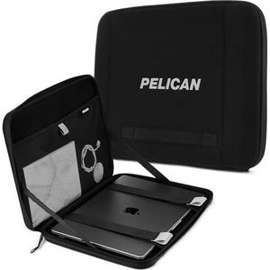 Pelican Ranger-serie, laptoptas/hoes, 14 inch, zwart [elastische draaggreep] [veilige ritssluiting] Waterbestendige en zware laptophoes voor MacBook Pro 14, Air, iPad Pro, HP, Stealth Black, 14 inch