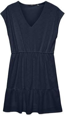 Vero Moda - VMKIM CS V-NECK SHORT DRESS JRS GA - Mini-jurk - Navy blazer