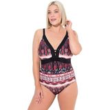 Ulla Popken - Badpak - Gemengde Kleuren - Aztec Print