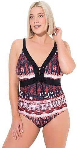 Ulla Popken - Badpak - Gemengde Kleuren - Aztec Print