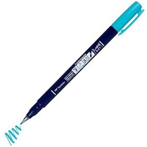 Tombow ws-BH96 Brush Pen Fudenosuke Neonblauw, harde punt