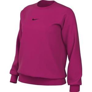 Nike Dames Top W NSW Phnx FLC Os Crew, Fireberry/Black, DQ5733-615, S-S