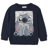 Name It - Nmfarina Stitch - Sweatshirt - Marineblauw - Voor Meisjes