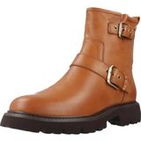 Carmela - 16259102-CAMEL - Leren Enkellaarsjes - Bruin - Plat - Ritssluiting