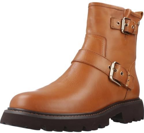 Carmela - 16259102-CAMEL - Leren Enkellaarsjes - Bruin - Plat - Ritssluiting