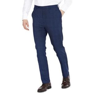 DKNY Moderne pasvorm, aparte high-performance jumpsuit herenbroek, Blauw/Vierkanten, 34W / 32L