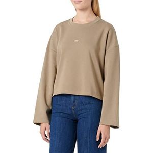 JACK & JONES JXABBIE LS Wide Every Brush Crew SN Sweatshirt, Brindle/Print: White JJXX Logo, XS, Brindle/Print: wit Jjxx logo, XS