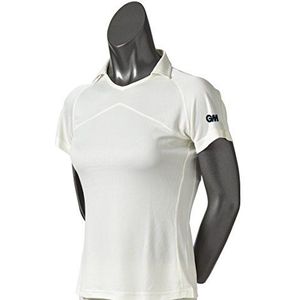 Gunn & Moore GM | Cricketshirt en broek voor dames | Sneldrogend 100 procent polyester | crème gebroken wit met GM-logo