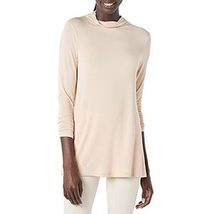 Amazon Essentials Dames Jersey lange mouwen Mock Neck Swing Tuniek (voorheen Daily Ritual), Beige, Medium