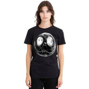The Nightmare Before Christmas Jack Skellington grijs gezicht dames T-shirt, zwart, klein, Zwart, S