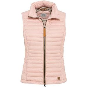 camel active Kort licht gewatteerd vest voor dames, met elastische manchetten, Rosé, 40