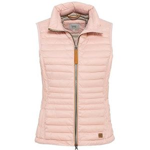 camel active Kort licht gewatteerd vest voor dames, met elastische manchetten, Rosé, 40