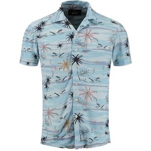 Overhemd - Sandbanks - Overhemd - Viscose - Knoopsluiting, Kentkraag, Regular Fit, Kwartmouw