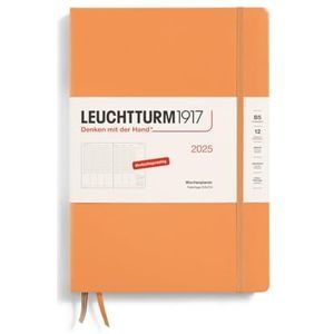 LEUCHTTURM1917 370583 Weekplanner 2025, Composition B5, hardcover, 12-maanden-kalender, 80 g, gelinieerd, abrikoos