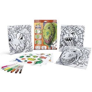 Crayola POPS - 3D-Activiteiten Set, om 3D-tekeningen te Kleuren en te Maken, Creatieve Activiteit en Cadeau voor Kinderen, Dinosaurus Thema, vanaf 6 jaar, 04-2800