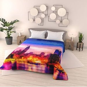 Zomerdekbed ""Autoruimte"" Digitale Print Microfiber Tweepersoonsbed SD35