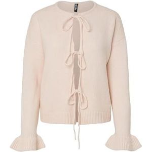 Pcjimma - Gebreid Vest - Ronde Hals - Lange Mouwen - Soepelvallende Pasvorm