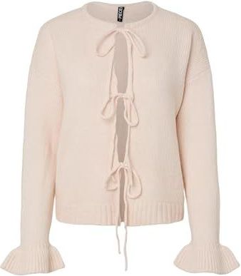 Pcjimma - Gebreid Vest - Ronde Hals - Lange Mouwen - Soepelvallende Pasvorm