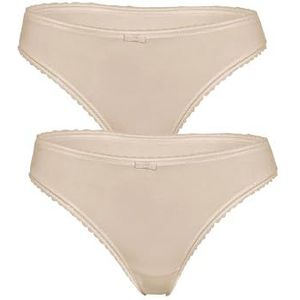 Lovable My Bio Comfort Bi-Pack Braziliaanse slip van biologisch katoen, 2 stuks, Huid, S