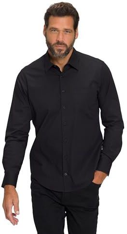 JP 1880 - Flexnamic - Overhemd - Zwart - Modern Basic Fit