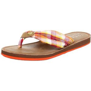 Tommy Hilfiger Monica 6 B slippers voor dames, Rot Rood Oranje Check 612, 42 EU