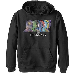 Marvel Silhouette Heads Hoodie voor jongens, zwart, M