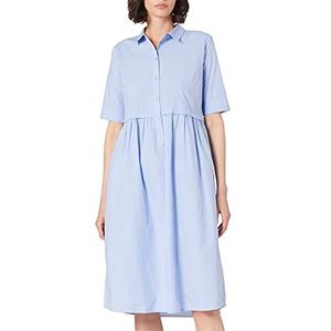 Noa Noa Organic Smooth Poplin Casual damesjurk, Vista Blue, 34